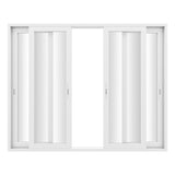 KaMic Vista-Slide 120" x 96" 4-Panel Aluminum Multi-Slide Sliding Doors in White Model #: SD4P2TWH12096-DO