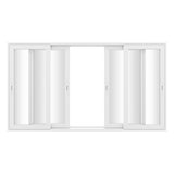 KaMic Vista-Slide 144" x 80" 4-Panel Aluminum Multi-Slide Sliding Doors in White Model #: SD4P2TWH14480-DO