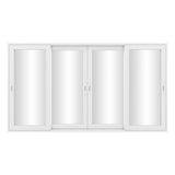 KaMic Vista-Slide 144" x 80" 4-Panel Aluminum Multi-Slide Sliding Doors in White Model #: SD4P2TWH14480-DO
