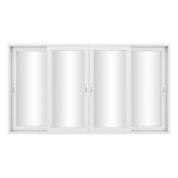 KaMic Vista-Slide 144" x 80" 4-Panel Aluminum Multi-Slide Sliding Doors in White Model #: SD4P2TWH14480-DO