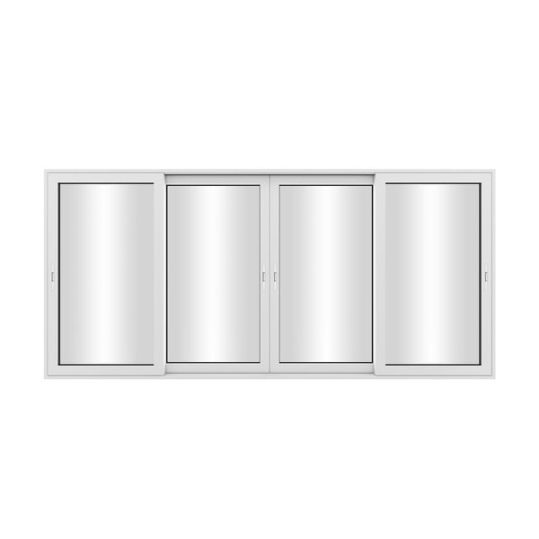 KaMic 144" x 96" 4 Panels Aluminum Sliding Doors in White Model #: SD4P2TWH14496-DO