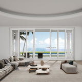 KaMic Vista-Slide 144" x 96" 4-Panel Aluminum Multi-Slide Sliding Doors in White Model #: SD4P2TWH14496-DO