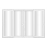 KaMic Vista-Slide 144" x 96" 4-Panel Aluminum Multi-Slide Sliding Doors in White Model #: SD4P2TWH14496-DO