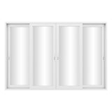 KaMic Vista-Slide 144" x 96" 4-Panel Aluminum Multi-Slide Sliding Doors in White Model #: SD4P2TWH14496-DO