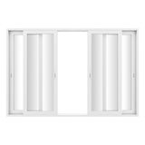 KaMic Vista-Slide 144" x 96" 4-Panel Aluminum Multi-Slide Sliding Doors in White Model #: SD4P2TWH14496-DO