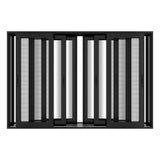 KaMic Vista-Slide 120" x 80" 4-Panel Aluminum Multi-Slide Sliding Doors in Black (w/ Screen) Model #: SD4P3TBK12080-DO-SW