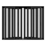 KaMic Vista-Slide 120" x 96" 4-Panel Aluminum Multi-Slide Sliding Doors in Black (w/ Screen) Model #: SD4P3TBK12096-DO-SW