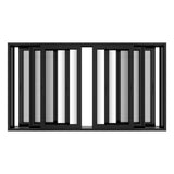 KaMic Vista-Slide 144" x 80" 4-Panel Aluminum Multi-Slide Sliding Doors in Black (w/ Screen) Model #: SD4P3TBK14480-DO-SW