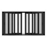 KaMic Vista-Slide 144" x 80" 4-Panel Aluminum Multi-Slide Sliding Doors in Black (w/ Screen) Model #: SD4P3TBK14480-DO-SW