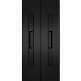 KaMic 144" x 80" 4 Panels Aluminum Sliding Doors in Black Model #: SD4P3TBK14480-DO-SW