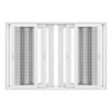 KaMic Vista-Slide 120" x 80" 4-Panel Aluminum Multi-Slide Sliding Doors in White (w/ Screen) Model #: SD4P3TWH12080-DO-SW