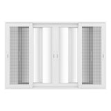 KaMic Vista-Slide 120" x 80" 4-Panel Aluminum Multi-Slide Sliding Doors in White (w/ Screen) Model #: SD4P3TWH12080-DO-SW