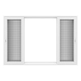 KaMic Vista-Slide 120" x 80" 4-Panel Aluminum Multi-Slide Sliding Doors in White (w/ Screen) Model #: SD4P3TWH12080-DO-SW