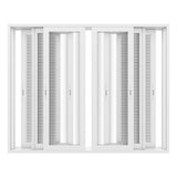 KaMic Vista-Slide 120" x 96" 4-Panel Aluminum Multi-Slide Sliding Doors in White (w/ Screen) Model #: SD4P3TWH12096-DO-SW