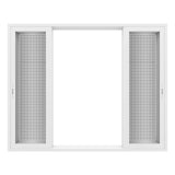 KaMic Vista-Slide 120" x 96" 4-Panel Aluminum Multi-Slide Sliding Doors in White (w/ Screen) Model #: SD4P3TWH12096-DO-SW