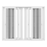 KaMic Vista-Slide 120" x 96" 4-Panel Aluminum Multi-Slide Sliding Doors in White (w/ Screen) Model #: SD4P3TWH12096-DO-SW