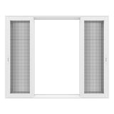 KaMic Vista-Slide 120" x 96" 4-Panel Aluminum Multi-Slide Sliding Doors in White (w/ Screen) Model #: SD4P3TWH12096-DO-SW