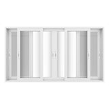 KaMic Vista-Slide 144" x 80" 4-Panel Aluminum Multi-Slide Sliding Doors in White (w/ Screen) Model #: SD4P3TWH14480-DO-SW
