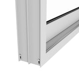 KaMic Vista-Slide 144" x 80" 4-Panel Aluminum Multi-Slide Sliding Doors in White (w/ Screen) Model #: SD4P3TWH14480-DO-SW