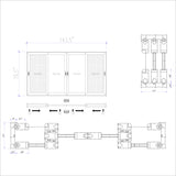 KaMic Vista-Slide 144" x 80" 4-Panel Aluminum Multi-Slide Sliding Doors in White (w/ Screen) Model #: SD4P3TWH14480-DO-SW