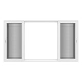 KaMic Vista-Slide 144" x 80" 4-Panel Aluminum Multi-Slide Sliding Doors in White (w/ Screen) Model #: SD4P3TWH14480-DO-SW