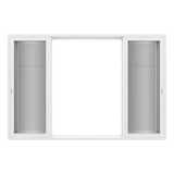 KaMic Vista-Slide 144" x 96" 4-Panel Aluminum Multi-Slide Sliding Doors in White (w/ Screen) Model #: SD4P3TWH14496-DO-SW