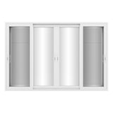KaMic Vista-Slide 144" x 96" 4-Panel Aluminum Multi-Slide Sliding Doors in White (w/ Screen) Model #: SD4P3TWH14496-DO-SW