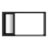 KaMic Vista-Slide 144" x 80" 4-Panel Aluminum Multi-Slide Sliding Doors in Black Model #: SD4P4TBK14480-BSO