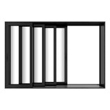KaMic Vista-Slide 144" x 96" 4-Panel Aluminum Multi-Slide Sliding Doors in Black Model #: SD4P4TBK14496-BSO