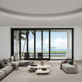 KaMic Vista-Slide 144" x 96" 4-Panel Aluminum Multi-Slide Sliding Doors in Black Model #: SD4P4TBK14496-BSO