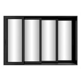 KaMic Vista-Slide 144" x 96" 4-Panel Aluminum Multi-Slide Sliding Doors in Black Model #: SD4P4TBK14496-BSO