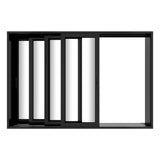 KaMic Vista-Slide 144" x 96" 4-Panel Aluminum Multi-Slide Sliding Doors in Black Model #: SD4P4TBK14496-BSO