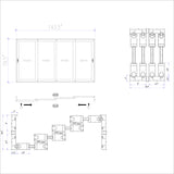 KaMic Vista-Slide 144" x 80" 4-Panel Aluminum Multi-Slide Sliding Doors in White Model #: SD4P4TWH14480-BSO