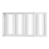 KaMic Vista-Slide 144" x 80" 4-Panel Aluminum Multi-Slide Sliding Doors in White Model #: SD4P4TWH14480-BSO
