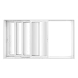 KaMic Vista-Slide 144" x 80" 4-Panel Aluminum Multi-Slide Sliding Doors in White Model #: SD4P4TWH14480-BSO