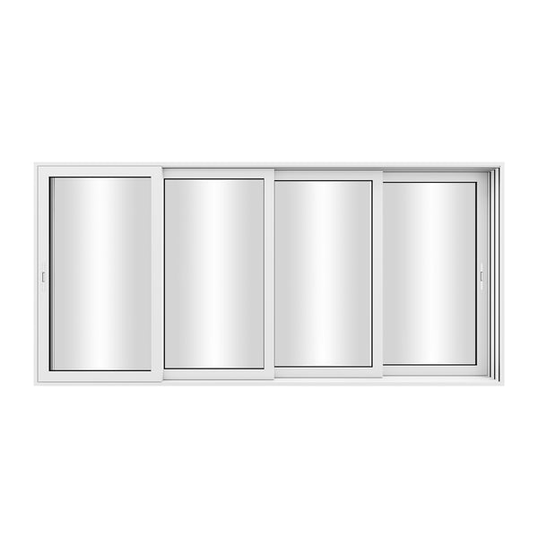 KaMic 144" x 96" 4 Panels Aluminum Sliding Doors in White Model #: SD4P4TWH14496-BSO