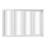 KaMic Vista-Slide 144" x 96" 4-Panel Aluminum Multi-Slide Sliding Doors in Whtie Model #: SD4P4TWH14496-BSO