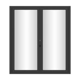 KaMic Elite-Fold Pro 72 in. x 80 in. 2-Panel Aluminum Folding Door in Black, Bi-Directional Folding, Hidden Hinges & Rollers, Outward Opening – Model # SE-FD2PBK7280-DO