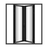 KaMic Elite-Fold Pro 72 in. x 80 in. 2-Panel Aluminum Folding Door in Black, Bi-Directional Folding, Hidden Hinges & Rollers, Outward Opening – Model # SE-FD2PBK7280-DO