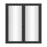 KaMic Elite-Fold Pro 72 in. x 80 in. 2-Panel Aluminum Folding Door in Black, Bi-Directional Folding, Hidden Hinges & Rollers, Outward Opening – Model # SE-FD2PBK7280-DO