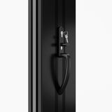 KaMic Elite-Fold 72" x 80" 2-Panel Aluminum Folding Door in Sleek Black with Hidden Hinges & Rollers, Left-to-Right Outward Folding Design - Model # SE-FD2PBK7280-LR