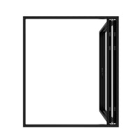 KaMic Elite-Fold 72" x 80" 2-Panel Aluminum Folding Door in Sleek Black with Hidden Hinges & Rollers, Right-to-Left Outward Folding Design - Model # SE-FD2PBK7280-RL
