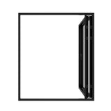 KaMic Elite-Fold 72" x 80" 2-Panel Aluminum Folding Door in Sleek Black with Hidden Hinges & Rollers, Right-to-Left Outward Folding Design - Model # SE-FD2PBK7280-RL