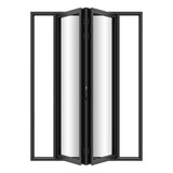 KaMic Elite-Fold Pro 72 in. x 96 in. 2-Panel Aluminum Folding Door in Black, Bi-Directional Folding, Hidden Hinges & Rollers, Outward Opening – Model # SE-FD2PBK7296-DO