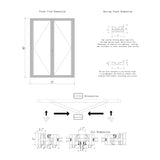 KaMic Elite-Fold Pro 72 in. x 96 in. 2-Panel Aluminum Folding Door in Black, Bi-Directional Folding, Hidden Hinges & Rollers, Outward Opening – Model # SE-FD2PBK7296-DO