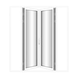 KaMic Elite-Fold Pro 72 in. x 80 in. 2-Panel Aluminum Folding Door in White, Bi-Directional Folding, Hidden Hinges & Rollers, Outward Opening – Model # SE-FD2PWH7280-DO