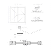 KaMic Elite-Fold 72" x 80" 2-Panel Aluminum Folding Door in Sleek White with Hidden Hinges & Rollers, Left-to-Right Outward Folding Design - Model # SE-FD2PWH7280-LR