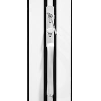 KaMic Elite-Fold 72" x 80" 2-Panel Aluminum Folding Door in Sleek White with Hidden Hinges & Rollers, Left-to-Right Outward Folding Design - Model # SE-FD2PWH7280-LR