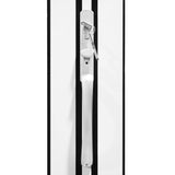 KaMic Elite-Fold 72" x 80" 2-Panel Aluminum Folding Door in Sleek White with Hidden Hinges & Rollers, Left-to-Right Outward Folding Design - Model # SE-FD2PWH7280-LR