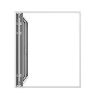 KaMic Elite-Fold 72" x 80" 2-Panel Aluminum Folding Door in Sleek White with Hidden Hinges & Rollers, Left-to-Right Outward Folding Design - Model # SE-FD2PWH7280-LR